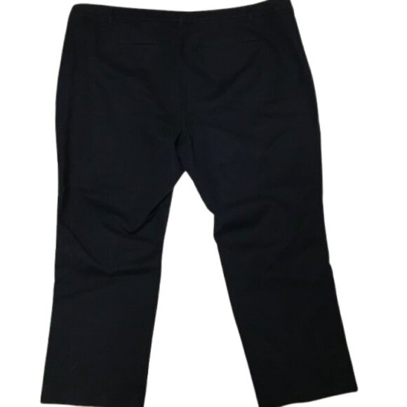 Lauren Ralph Lauren Women's Double-Faced Stretch Cotton Pant Navy Size 22W - Picture 5 of 12